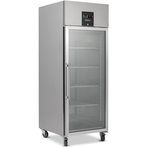 BLIZZARD 650L Upright Single Glass Door Gastronorm Freezer BF1SSCR