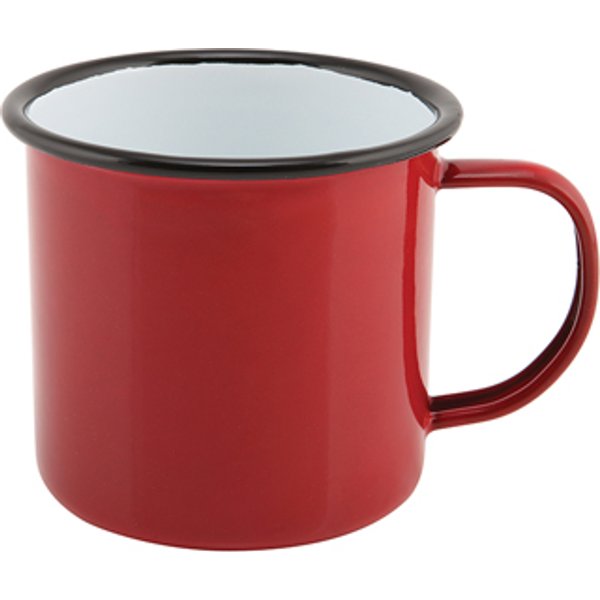 Enamel Mug Red 36cl/ 12.5oz - Pack of 12