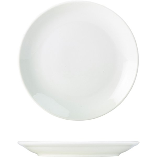 Genware Porcelain Coupe Plate 18cm/ 7" - Pack of 6