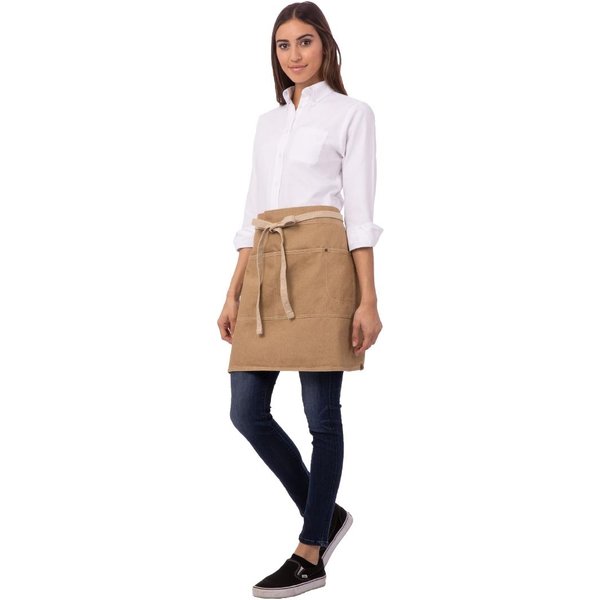 Chef Works Urban Austin Denim Half Bistro Apron Natural