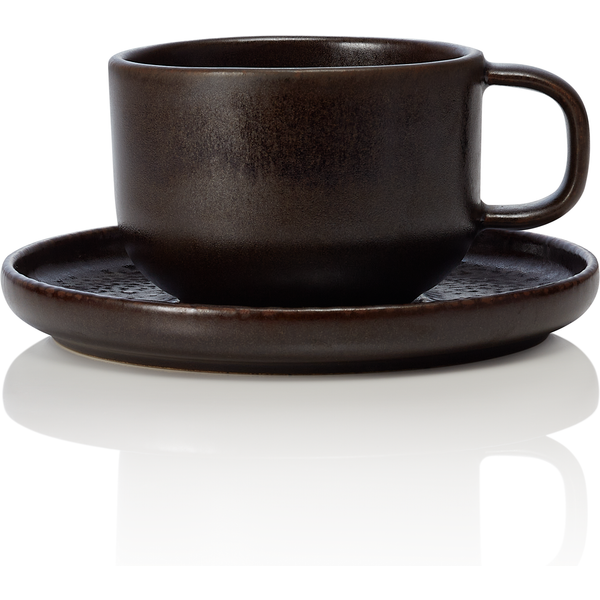 Cup and saucer Metallic Brown Pack Size 6