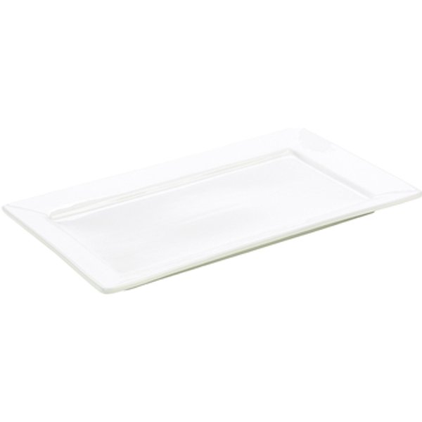 Genware Porcelain Rectangular Plate 24 x 17cm/ 9.5 x 6.75" - Pack of 6