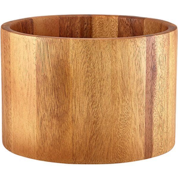 GenWare Acacia Wood Straight Sided Bowl 22.5 x 15cm