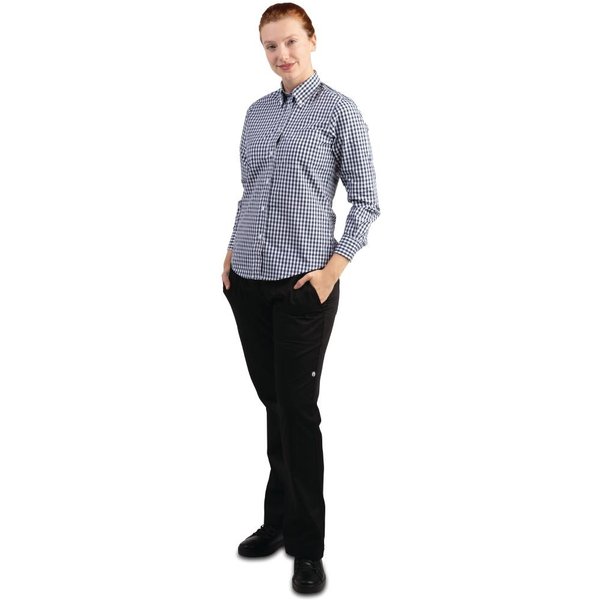 Chef Works Womens Gingham Shirt Black S