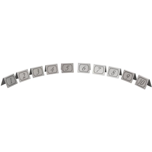Beaumont Stainless Steel Table Numbers 1-10