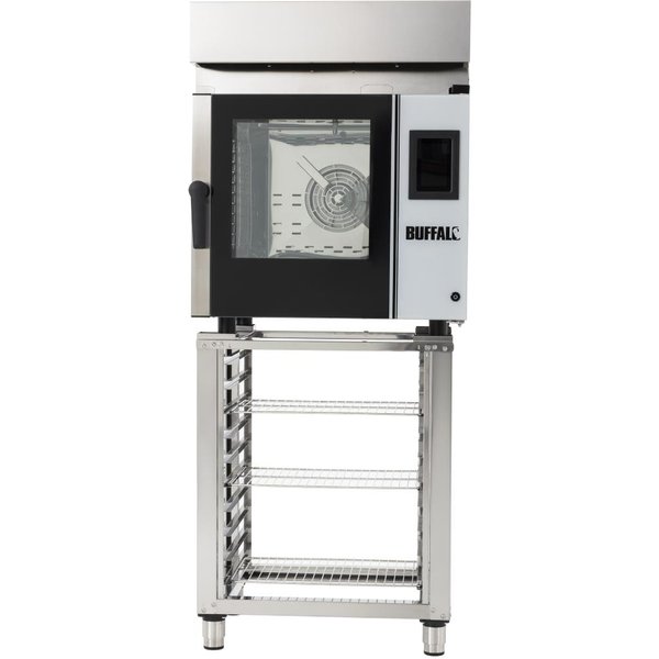 Buffalo Freestanding Smart Touchscreen Compact Combi Oven 6 x GN 1/1 with Installation Kit & Extraction Hood