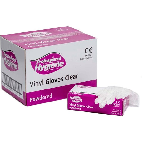 Vinyl Clear Powdered Extra Large Gloves X1000