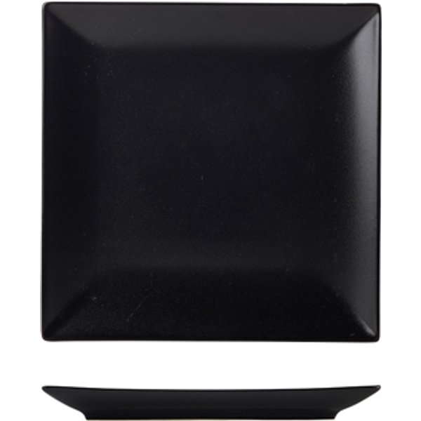 Luna Stoneware Black Square Plate 18cm/7"