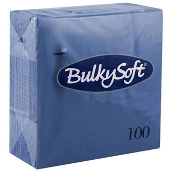 Bulkysoft 33x33cm Navy 2ply 4fold Lunch Napkins (20x100)