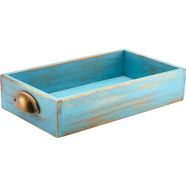 Genware Blue Wash Acacia Wood Display Drawer GN 1/3
