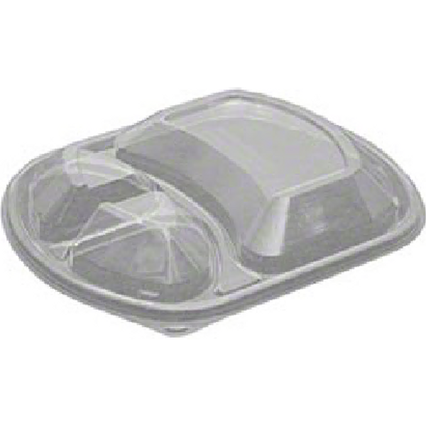 36oz 3 Compt Clear Lid (L)255 (W)190 (H)20mm