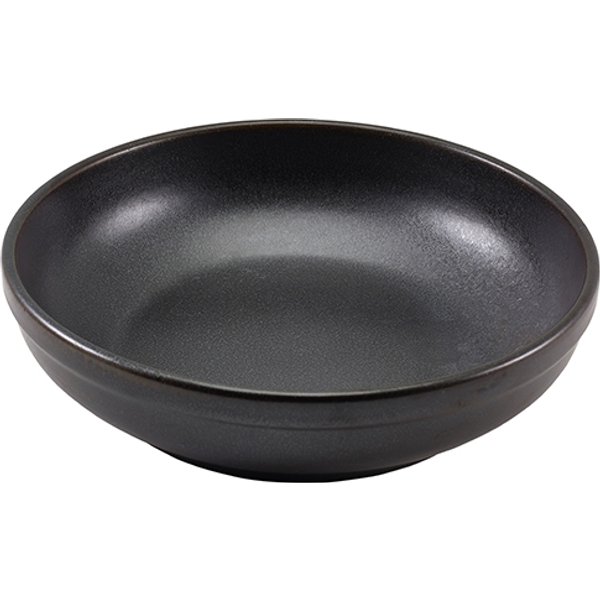 Terra Porcelain Black Coupe Bowl 23cm - Pack of 6