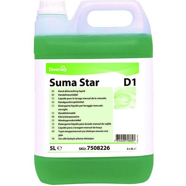 Suma Star D1 Wash Up Liquid 2x5ltr