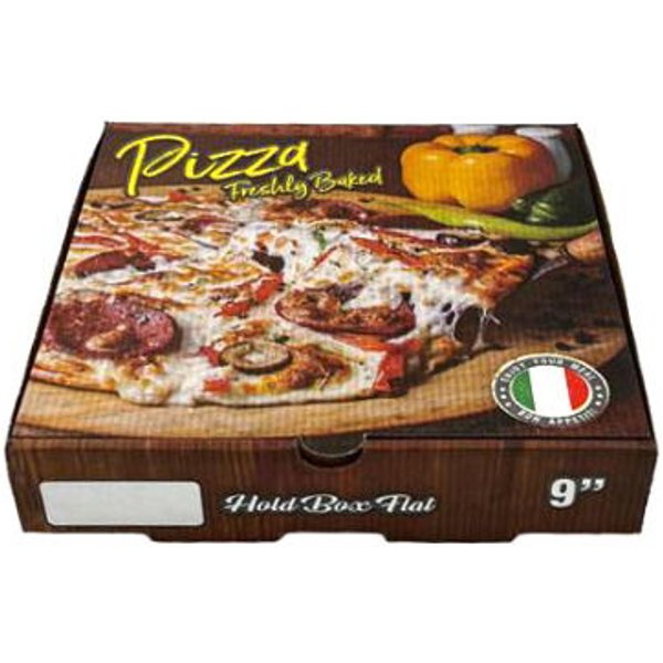 9" Freshly Baked corrugated pizza box (100)