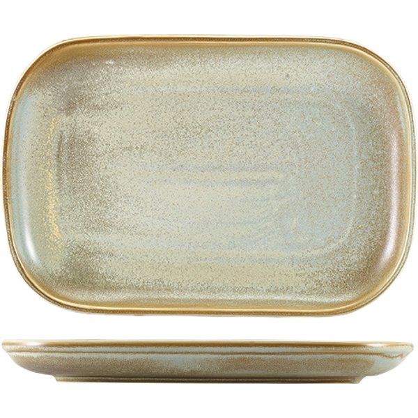 Terra Porcelain Matt Grey Rectangular Plate 29 x 19.5cm - Pack of 6