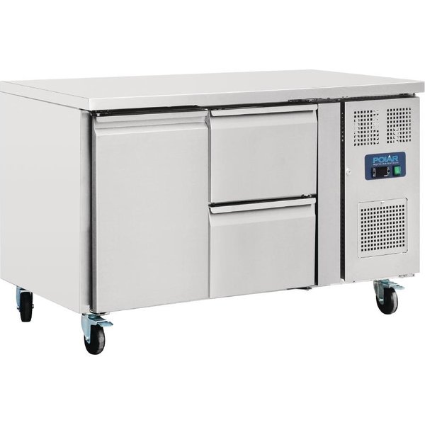 Polar U-Series Double Drawer Counter Fridge 282Ltr