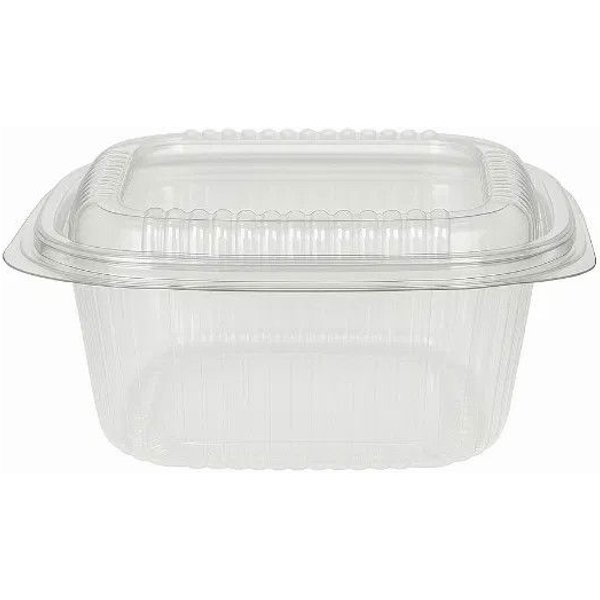 750cc rPET Square Hinged Salad Container (8x50)