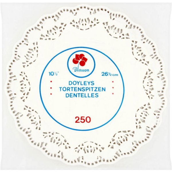 10.5" White Round Doylies (8x250)