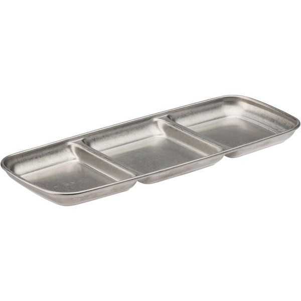 Utopia Artemis Triple Dip Trays Rumbled Steel 225x90mm (12 Pack)