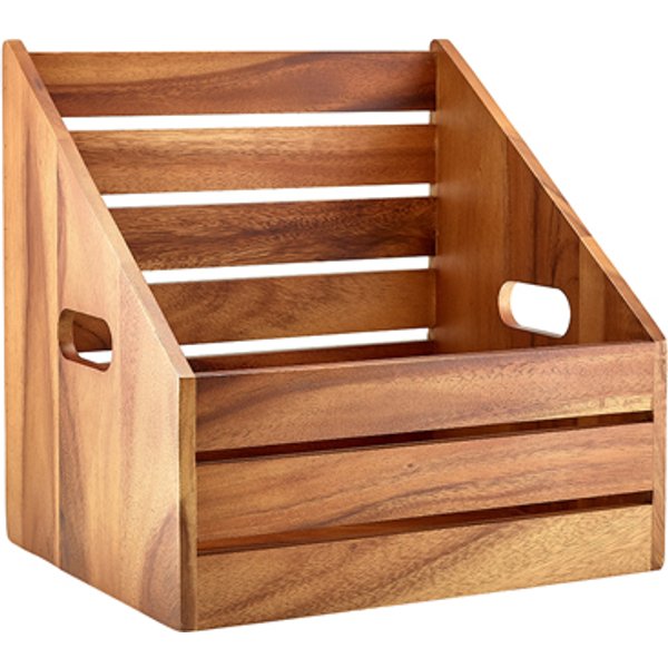 GenWare Acacia Wood Angled Crate GN 1/2