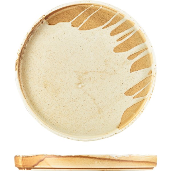 Roko Porcelain Sand Presentation Plate 26cm - Pack of 4