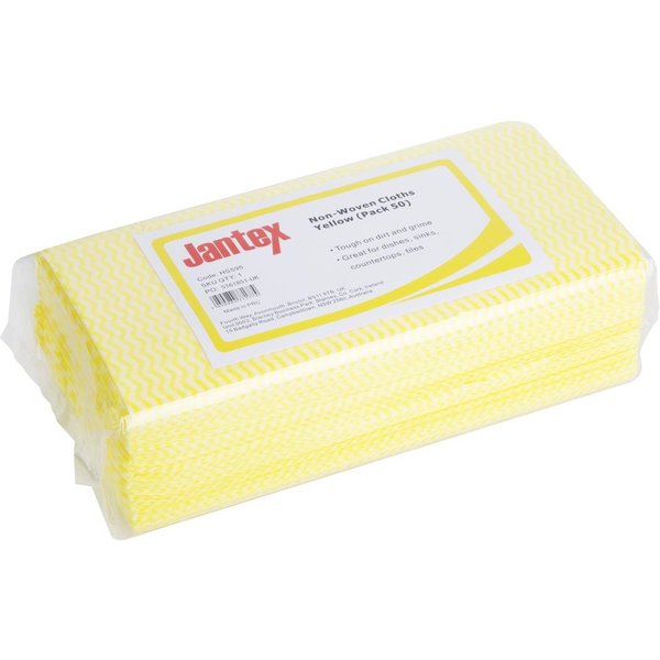 Jantex Non-Woven Cloths Yellow (50 pack)