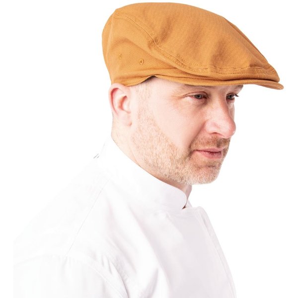 Chef Works Urban Rockford Pigment Dye Canvas Flat Cap Nutmeg S-M