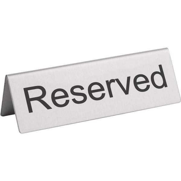 Olympia Brushed Steel Reserved Table Sign (Pack of 10)