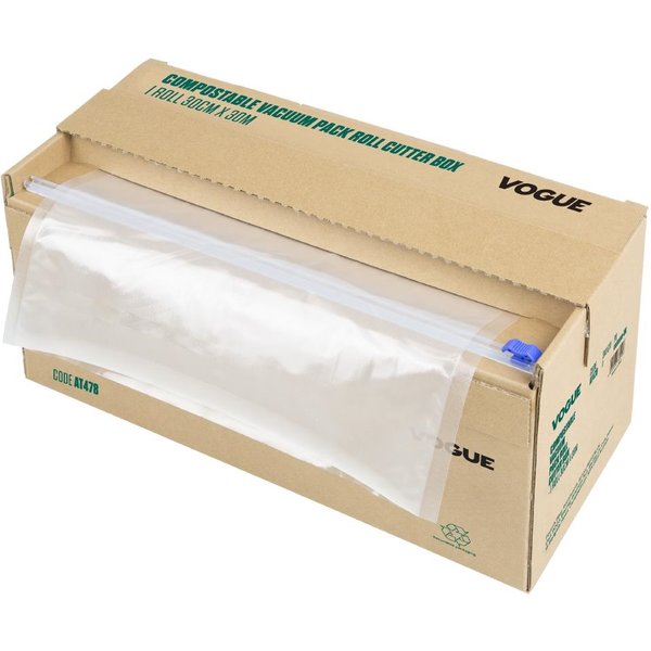 Vogue Compostable Vacuum Pack Roll Cutter Box 30cm x 30m
