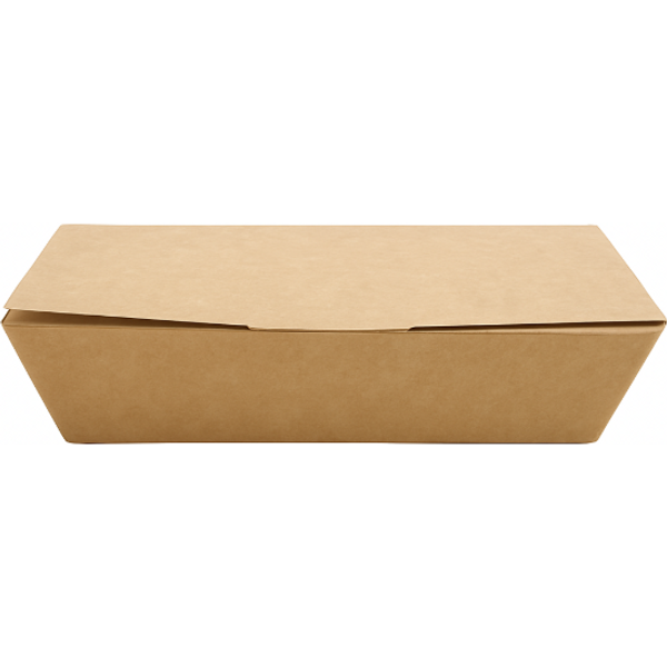 Large Kraft nested takeaway box - 224.5x95x60mm (6 x 50's)
