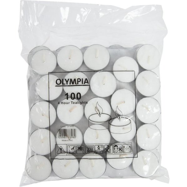 Olympia 4 Hour Tealights (Pack of 100)