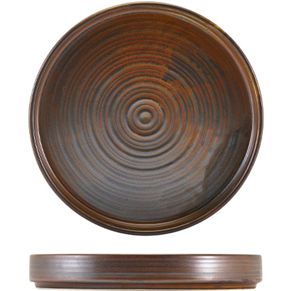Terra Porcelain Rustic Copper Presentation Plate 20.5cm - Pack of 6