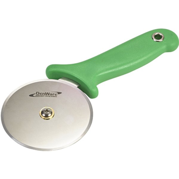 Genware Pizza Cutter Green Handle