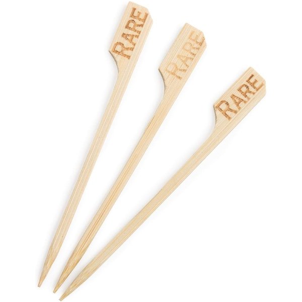 Biodegradable Bamboo Steak Markers Rare (100 Pack)