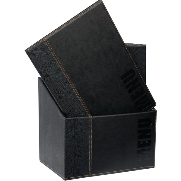 Securit Contemporary Menu Covers and Storage Box A4 Black (Pack of 20)