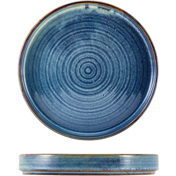 Terra Porcelain Aqua Blue Presentation Plate 18cm - Pack of 6