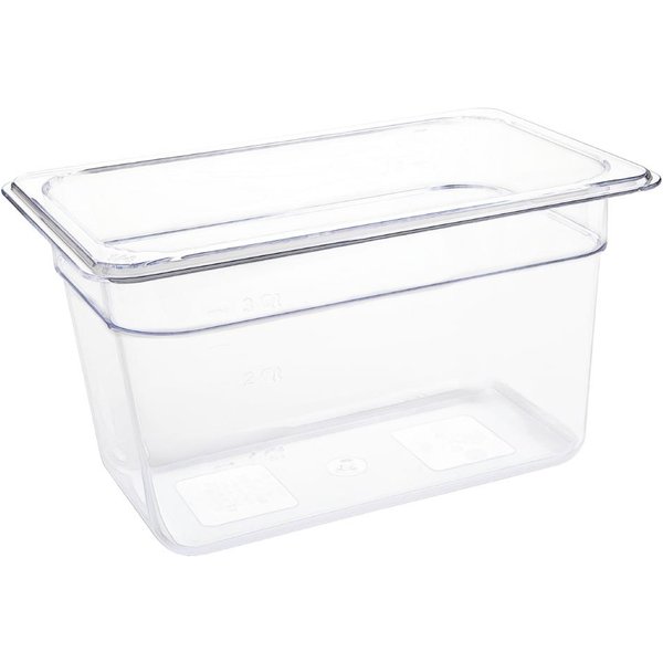 Vogue Polycarbonate 1/4 Gastronorm Container 150mm Clear
