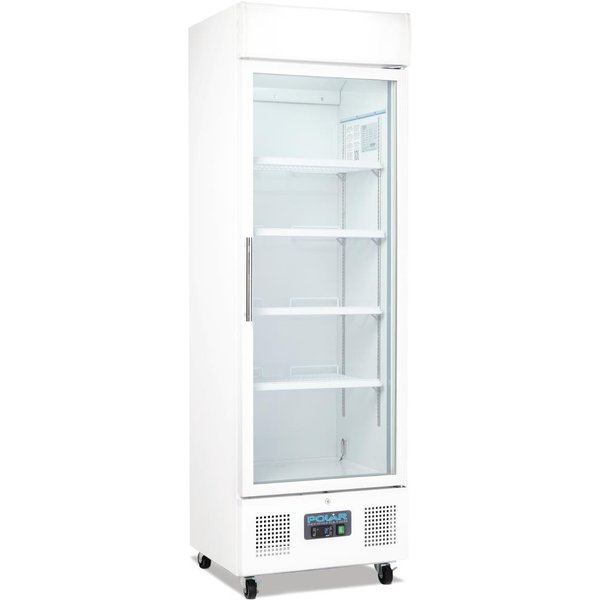 Polar G-Series Upright Display Fridge 368Ltr White