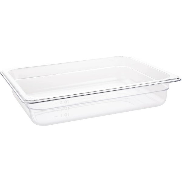 Vogue Polycarbonate 1/2 Gastronorm Container 65mm Clear