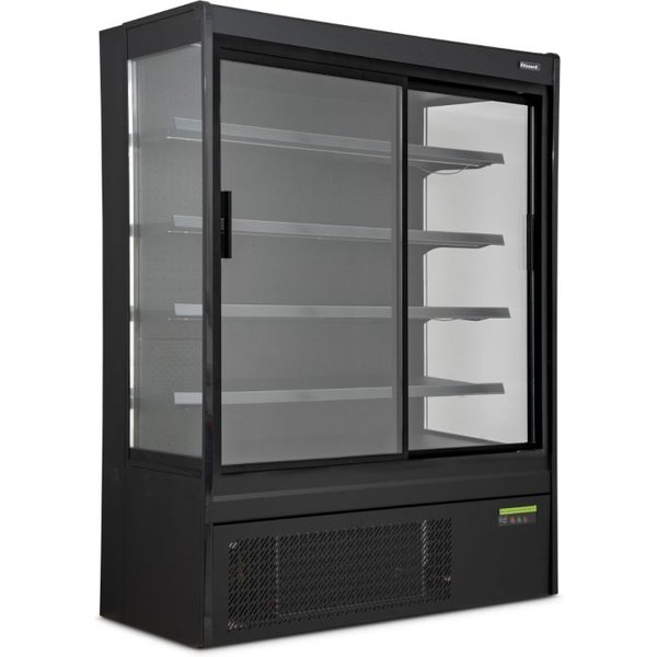 Blizzard BTD150BK-GD Black Tiered Display With Sliding Glass Doors