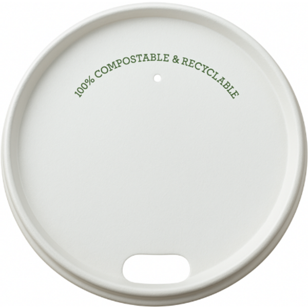 90mm Greenspirit Aqueous Paper Hot Cup Lids (12/16oz) (20x50)