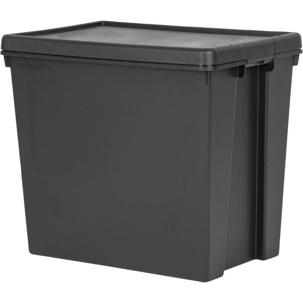 Wham Bam Recycled Storage Box & Lid Black 92Ltr