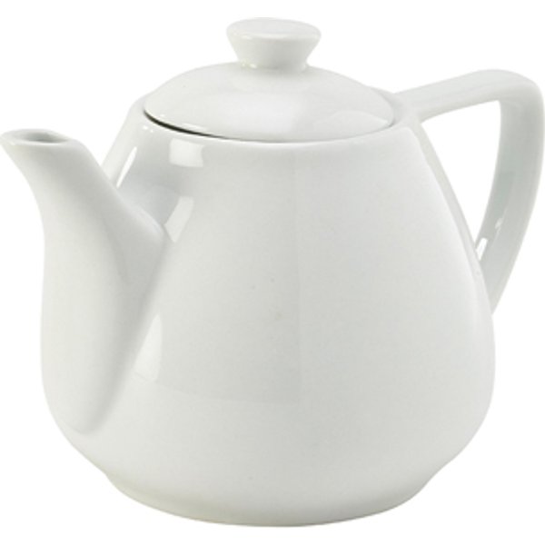 Genware Porcelain Contemporary Teapot 45cl/ 16oz - Pack of 6
