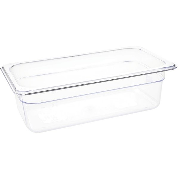 Vogue Polycarbonate 1/3 Gastronorm Container 100mm Clear