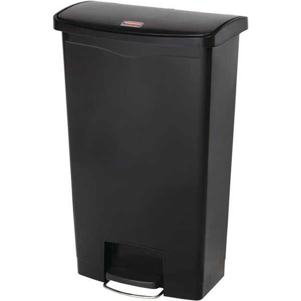 Rubbermaid Slim Jim Pedal Bin Black 68Ltr
