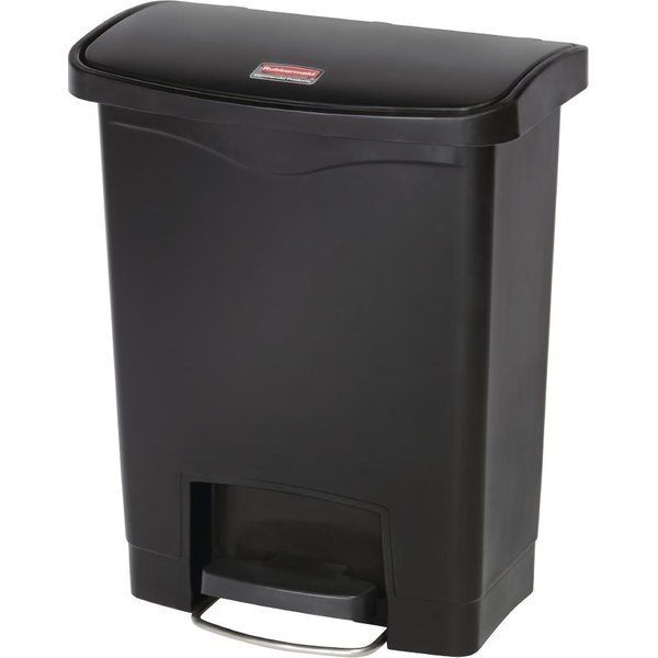 Rubbermaid Slim Jim Step on Front Pedal Black 30Ltr