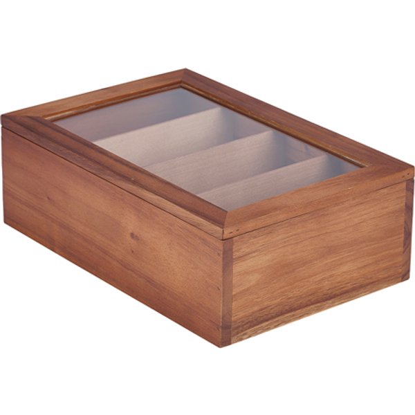 Acacia Wood Tea Box 30 x 20 x 10cm