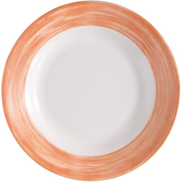 Arcoroc Brush Soup Plates Orange 225mm (12 Pack)