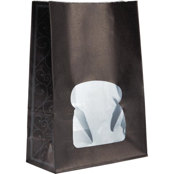 Colpac Recyclable Paper Sandwich Bags With Window Black (250 pack)