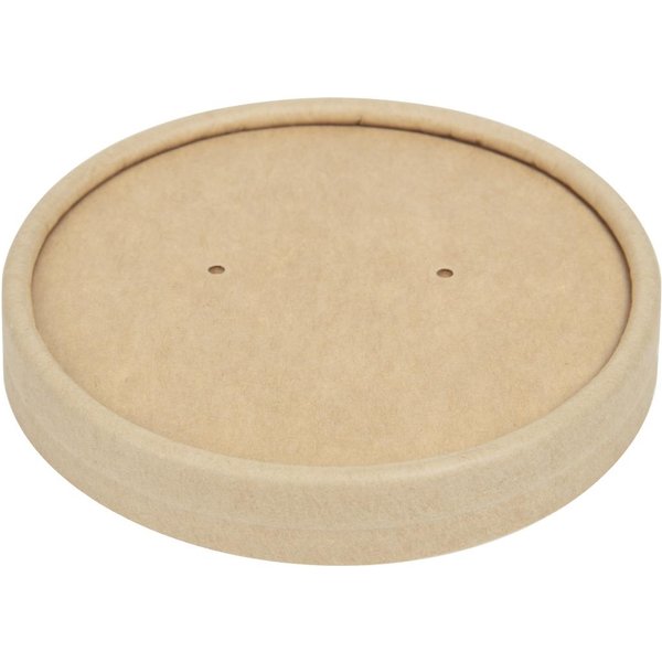 Colpac Recyclable Kraft Microwavable Soup Cup Lids 8oz and 12oz (Pack of 500)